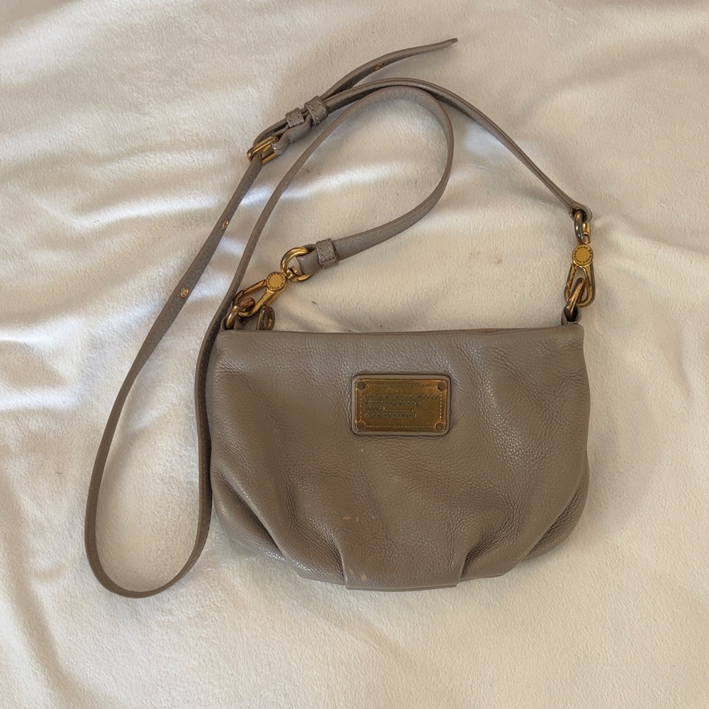 Marc By Marc Jacobs Gray Shoulder Bag with Gold Accents
